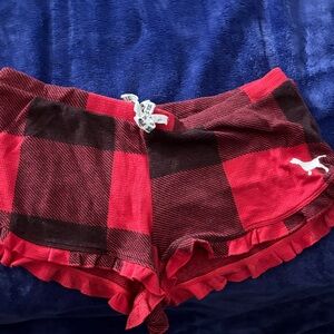 PINK Victoria's Secret Red and Black Plaid Shorts